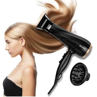 Imagem de Secador De Cabelo Profissional Com Difusor 3 Configurações De Calor Fi