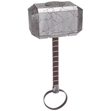 Imagem de Marvel Legends Mighty Thor Mjolnir Premium Electronic Hammer with Lights and Sound FX,Love and Thunder Roleplay Item,7 x 22 x 11 inchesqQ