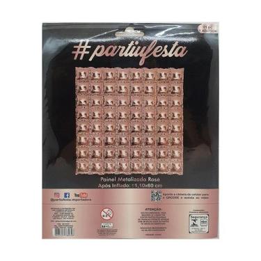 Imagem de Painel Metalizado tipo Shimmer Wall Inflável - 110 x 60 cm - Rose Gold