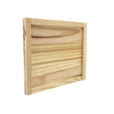 Imagem de Painel Pallet Quadrado 40x40 Madeira Pinus - ATACADÃO DO ARTESANATO MD