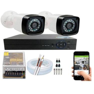 Imagem de Kit 2 Câmeras De Segurança Residencial Full Hd 1080p 20m S/ hd - Prote