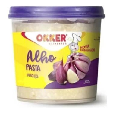 Imagem de Alho Natural Em Pasta Picado 100% Alho - 2Kg Okker