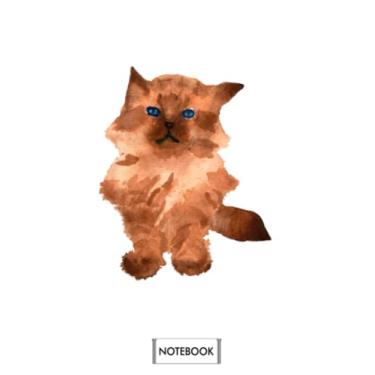 Imagem de Ginger Kitten G72766 Notebook: 6x9 120 Pages, Planner, Diary, Matte Finish Cover, Journal, Lined College Ruled Paper