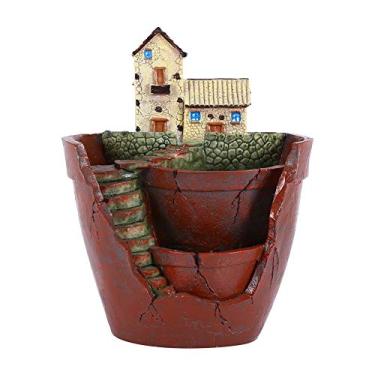 Imagem de Vaso de Flores de Resina, Formato de Jardim Suspenso, Plantador de Suculentas Realista e Delicado Com Furo, Decoração para Casa e Escritório, Presente para Amigos