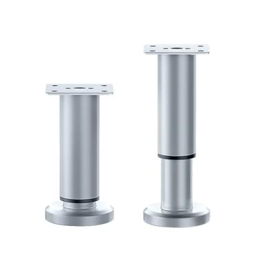 Imagem de Metal Table Legs, Coffee Table Legs, Metal Dining Table Legs, Furniture Legs With Adjustable Feet For Computer Desks/Dining Tables/Office Desks, (4ps)(Gray,6cm/2.36in*18cm/7in)