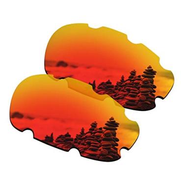 Imagem de SmartVLT Lentes de reposição masculinas para óculos de sol Oakley Split Jacket - Mais opções, Policarbonato - Revestido com ar polarizado vermelho fogo, Tamanho �nico