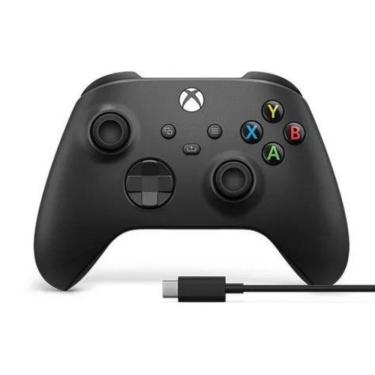 Imagem de Controle Sem Fio + Cabo Usb Xbox Series S X One PC Preto 