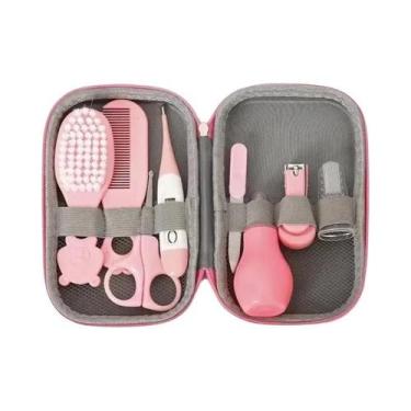 Imagem de Kit de Higiene Infantil com 8 Peças - Cortador de Unhas, Pente e Escov