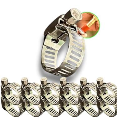 Imagem de Abra�adeira De Inox Sem Fim P/Mangueiras 50 Pe�as Metal americana 1/2 polegada 10mm a 16mm