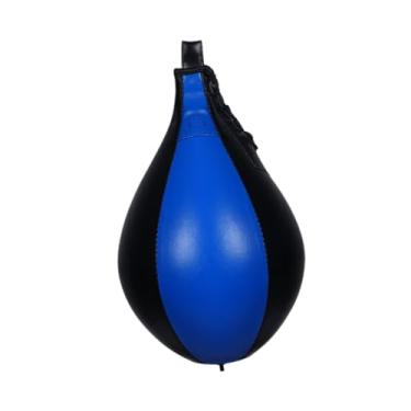 Imagem de Colaxi Bola pendurada de boxe, saco de socos para iniciantes infláveis ​​PU Dodge Punch Speed ​​Ball Speed ​​Ball para melhorar o treinamento de velocidade, Azul