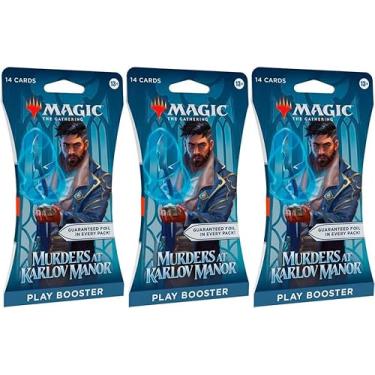 Imagem de 3 Packs Magic: The Gathering Play Booster Pack Lot MTG Murder at Karlov Manor