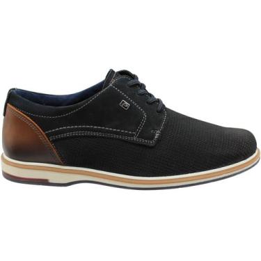 Imagem de Sapato Casual Pegada Com Cadarço Washed Buck Masculino, Azul, Marinho,