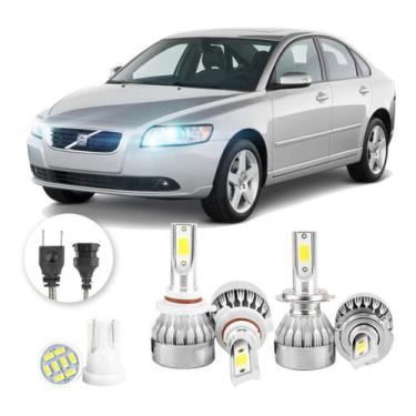 Imagem de Kit Lampadas Led Volvo S40 Todos H7 Hb3 20000lm - V10, Branco