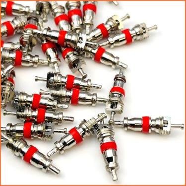 Imagem de 150Pieces Tire Valve Stem Core,Premium TPMS Safe, Nickel Plated Schrader Valve Cores for Cars, SUVs, Bike and Bicycle, Trucks, Motorcycles HVAC, Air Conditioning Applications Tire Repair Valves