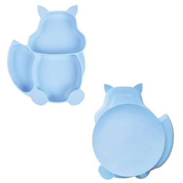 Imagem de Pratinho Infantil Silicone Com Ventosa e 3 Divisórias Antiderrapante T