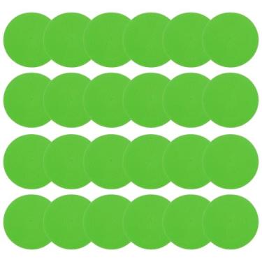 Imagem de PATIKIL Marcadores de poliéster de 10 cm, 24 peças de pontos de borracha antiderrapantes com bolsa de armazenamento, cones planos de agilidade para treinamento esportivo, basquete, futebol, verde