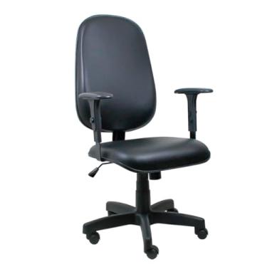 Imagem de Cadeira de Escritório Presidente Giratória Courvin Preto Ergonômica com Espuma Injetada e Estrutura Reforçada - Home Gourmet