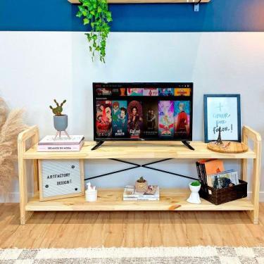 Imagem de Rack de TV de Madeira Pinus Linea Natural - ArtFactory Design