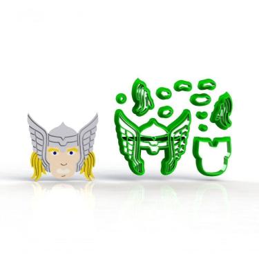 Imagem de Cortador Heróis - Thor Rosto Modular Tamanho 5 Cm