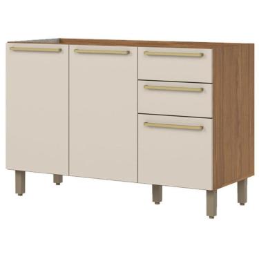 Imagem de Balcão De Pia 120 Cm Requinte Nature Areia Hp – Henn