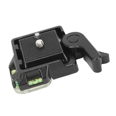 Imagem de SUNGOOYUE Placa de Resíduos Rápida para Câmeras de Câmera Liga de Alumínio Dura Black SLR -SLR e Botão de Segurança para Fotógrafos Sem Espelho, Parafuso de 1/4 de Polegada, Parafuso de 3/8