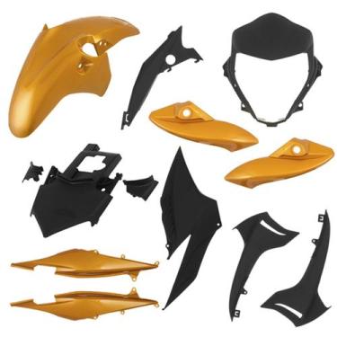Imagem de Kit Carenagem 9 Peças Cromo Forte Moto Honda CB 300R 2010 2011 2012 Su