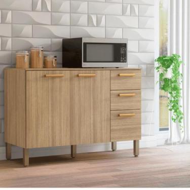 Imagem de Balcão Urbino Freijó 3 gavetas 1 Porta - Mobiliar Home Shop