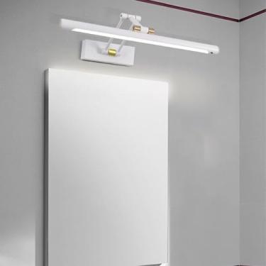 Imagem de Luminária de parede LED para espelho de banheiro, arandelas giratórias de parede com ângulo ajustável com sensor de iluminação espelhada lâmpadas de parede de acrílico modernas para banheiros luzes de