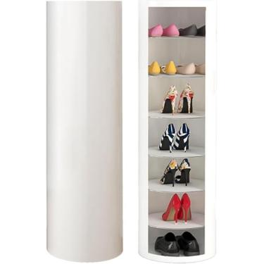 Imagem de Sapateira Redonda Giratória De 360 °, Armário De Sapatos De Várias Camadas De Canto De Metal, Organizador De Armazenamento De Prateleira De Sapato Vertica, White 2, Diameter 32cm/12.5in