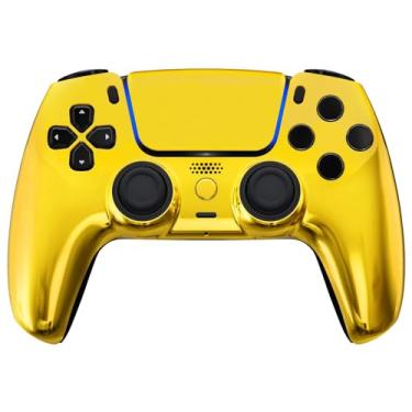 Imagem de MODDEDZONE M Series Custom controller for PS5 - Wireless, OEM-Quality Custom Designs for Playstation 5 Controller- Diverse & Unique Styles for Enhanced Gaming (Chrome Gold)