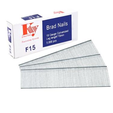 Imagem de Pregos Brad de calibre 18, 5000 unidades de 5/20.3 cm 18 GA, pregos galvanizados de 18 GA, pregos de acabamento variados e pequenos para pregadores pneumáticos e elétricos (F-15-5000)