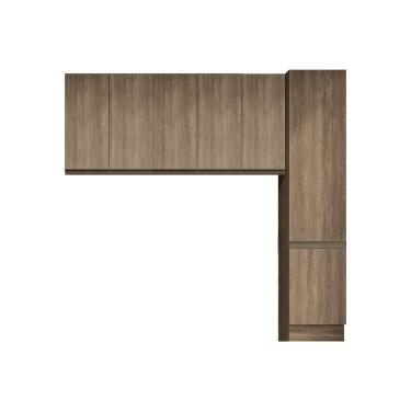 Imagem de Kit de Cozinha 3 Peças Maxxi (2 Armários + 1 Paneleiro) CPT35 Nogal - Kappesberg