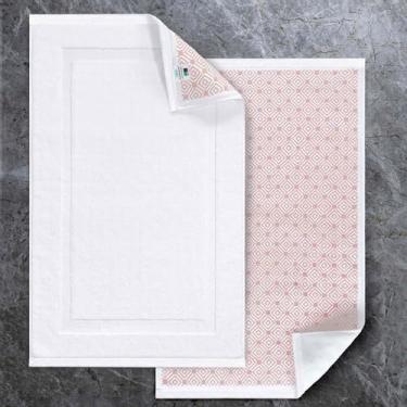 Imagem de Toalha de tapete de banho de algodão, toalhas de chão absorventes, conjunto de 2, -Grosso 1000gsm | Lavável | Estilo Hotel, Grande 53.3 cm x 83.8 cm, Tapete de banheiro de pano felpudo grosso, toalhas