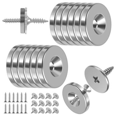 Imagem de 12 peças de trava magnética, fecho de porta de metal ultra fino para armário, fecho de porta de armário de gaveta oculta, trava magnética oculta, trava magnética de fechamento de porta de móveis para