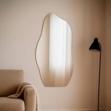 Imagem de Espelho Decorativo Flame Orgânico Lapidado 55x75cm Moderno Grande de P