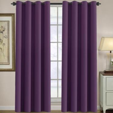 Imagem de Cortinas de janela H.VERSAILTEX com isolamento térmico Blackout Plum