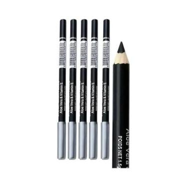 Imagem de Lápis Delineador Preto Marrom Altamente Pigmentado, Recarga Dura, Cosm