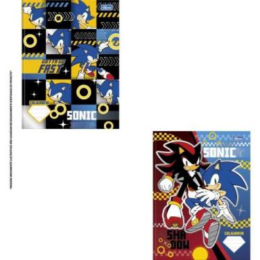 Imagem de Caderno Caligrafia Capa Dura Sonic 40 Folhas Brochura Vertical Pacote 