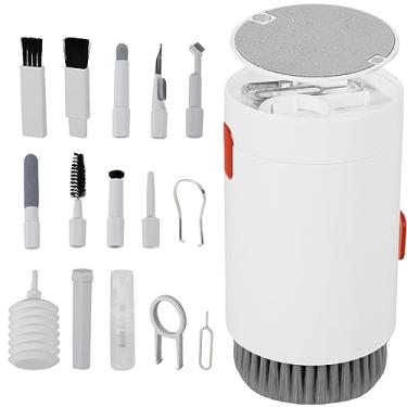 Imagem de Kit de limpeza eletrônica, conjunto de escovas de limpeza profissional, multifuncional, laptop, computador, tela, remoção de poeira, ferramenta de limpeza, fone de ouvido portátil, kit de canetas para