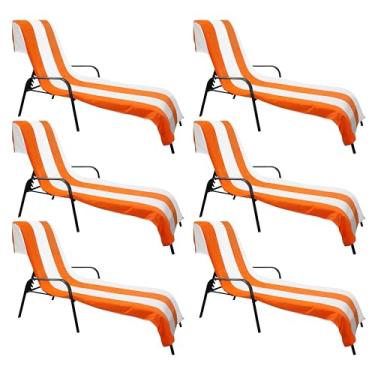 Imagem de Superior Capa de cadeira de lounge de algodão Cabana, capas para móveis de toalha/espreguiçadeira, tecido felpudo, praia, spa, acessórios de natação, capa de cadeira de piscina, macia, secagem rápida