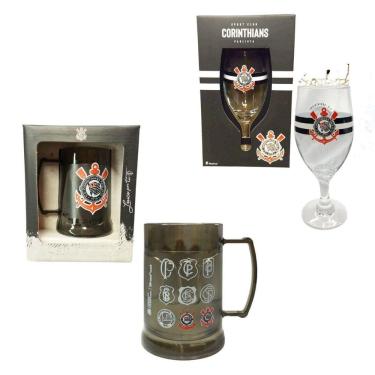 Imagem de Kit Taça Windsor 330Ml Cerveja Vinho + Copo Caneca Gel 300Ml
