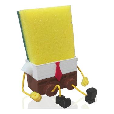 Imagem de 2X Suporte Decorativo Bob Esponja Bucha Decoração Cozinha