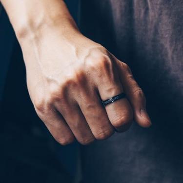 Imagem de Anel giratório feminino delicado arco-íris/ouro/prata/preto anel de polegar de aço inoxidável para homens tamanho 7-14, 07, Aço inoxidável, Sem pedra preciosa