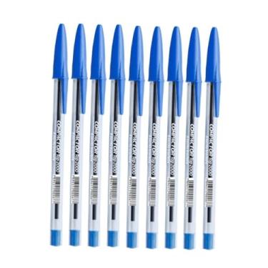 Imagem de Caneta Ponta Fina, Kit Caneta Esferografica Compactor Cristal(9Azul)