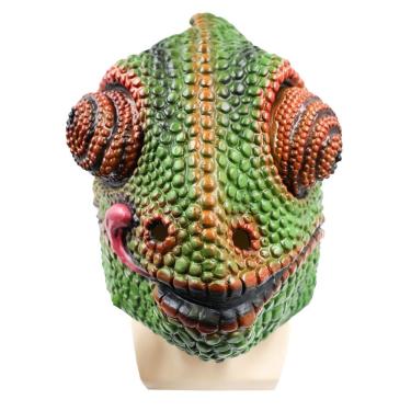 Imagem de Máscara 3D de resina camaleônica, fantasia de cosplay para adultos de Halloween