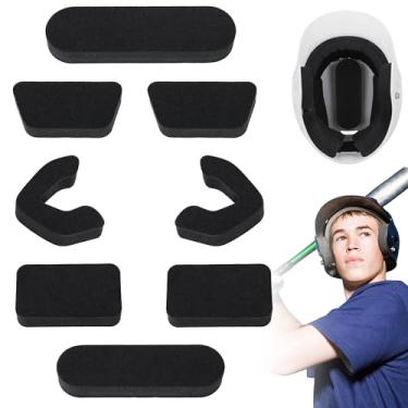 Imagem de Enhon Kit universal de ajuste de acolchoamento de capacete, compatível com capacetes de rebatedor e receptores Easton, almofadas de substituição espessas de 2 cm para jogadores de beisebol/softball