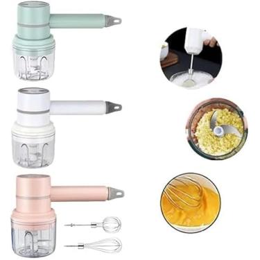 Imagem de Mini Batedeira Elétrica Portátil Sem Fio, Processador de Alimentos com Acessórios, para Cozinha Doméstica