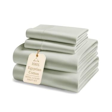 Imagem de Jogo de lençóis King Size 100% algodão egípcio – Luxuoso 1000 fios amanteigado macio e durável de Natal tamanho king, cetim conforto para dormir no inverno, ajuste confortável de 38 cm, conforto de