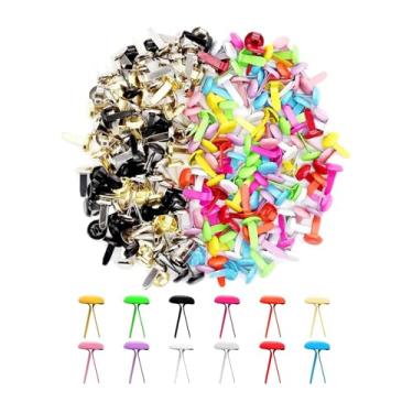 Imagem de CarpNettore 400 peças de prendedores de papel para scrapbooking, tachinhas, alfinetes de pressão e pinos de pressão para confecção de cartões.