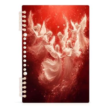 Imagem de Burbuja Caderno Flying Cupids, papel pautado universitário A5 com 60 folhas, fichário para escritório, 1 pacote
